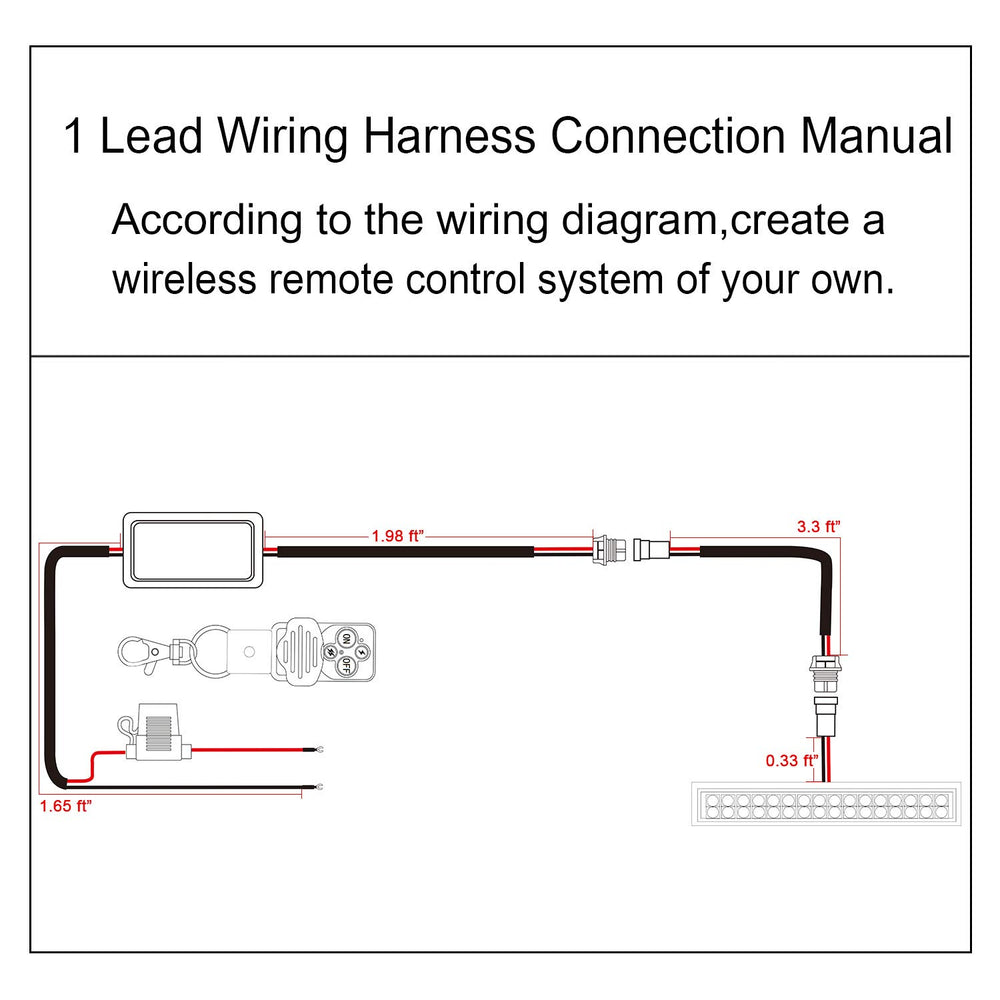 JHE remote control range graphic showing up to 100 feet