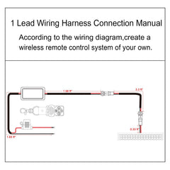 JHE remote control range graphic showing up to 100 feet