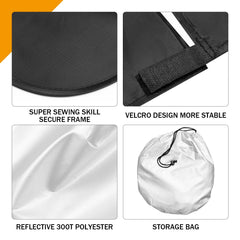 JHGFVC 300T polyester fabric reflects more sunlight for protection.