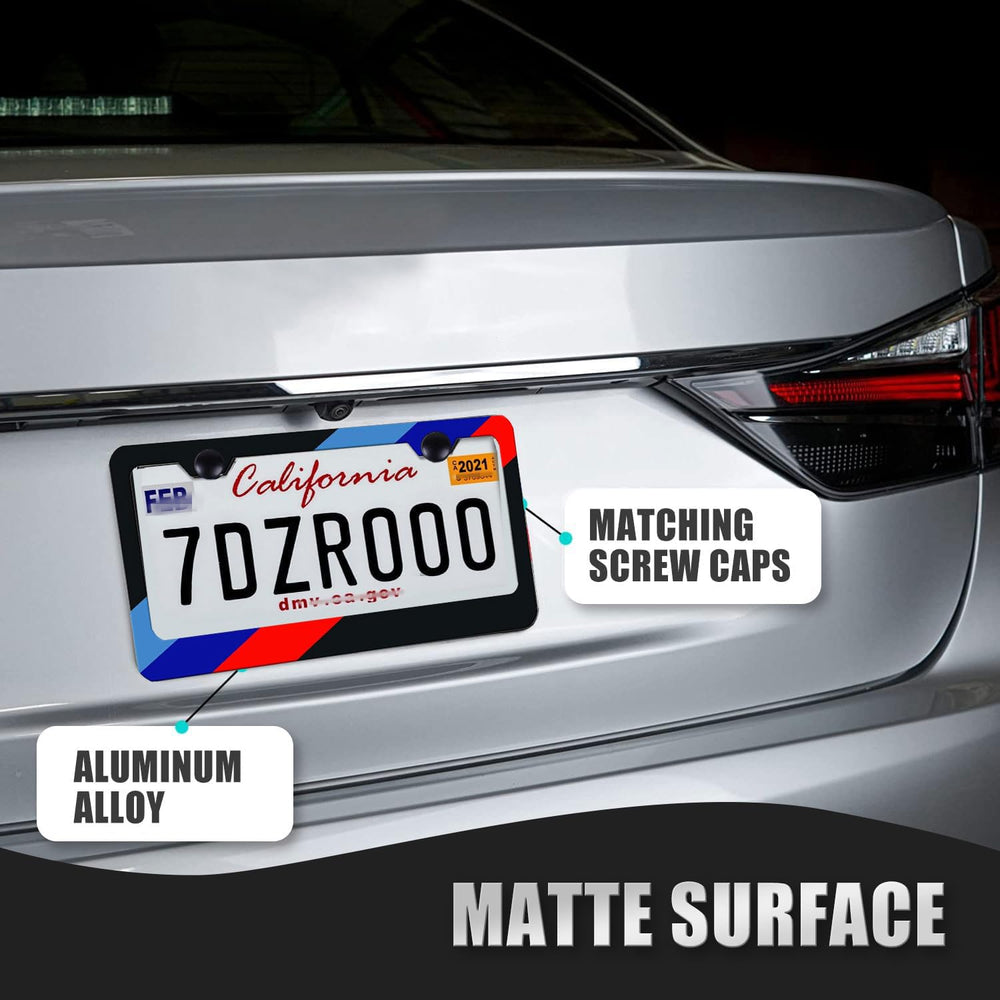 JHGVBCZZZ aluminum license frame with rustproof finish for durability