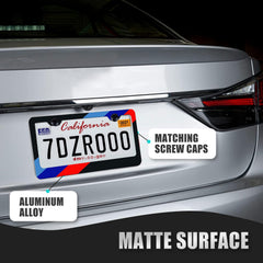 JHGVBCZZZ aluminum license frame with rustproof finish for durability