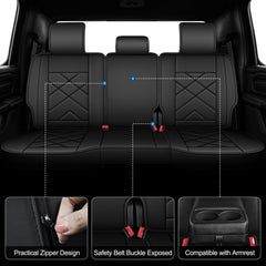 JIAMAOXIN waterproof faux leather shields seats from rain, mud, and daily wear