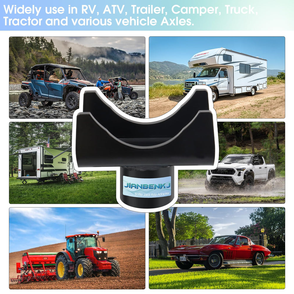 JIANBENKJ bottle jack axle adapter saddle enables quick setup for front-end lifting tasks