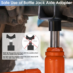JIANBENKJ bottle jack axle adapter saddle image showing easy, portable installation