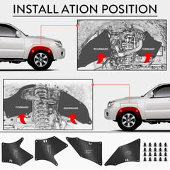 Jiankun 4-piece set with clips enabling quick bolt-on installation