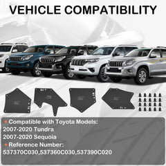 jiankun fender liner rear-right for tundra guards road spray
