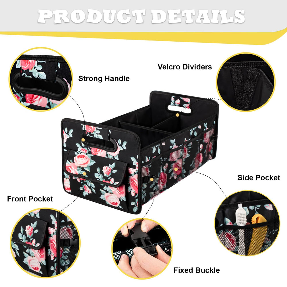 JiatuA trunk organizer folded to half-length for compact storage