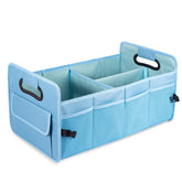 JiatuA Car Trunk Organizer, fully expanded, keeps groceries and gear neatly organized and within reach.