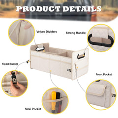 JiatuA organizer open with multiple compartments for tidy sorting.