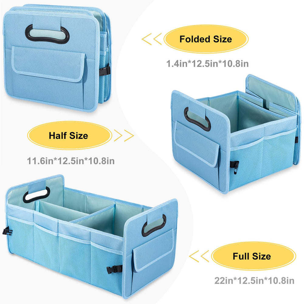 JiatuA Car Trunk Organizer removable Velcro dividers to customize space.