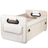 JiatuA car trunk organizer folded compactly for easy trunk storage and space saving