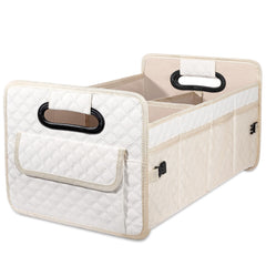 JiatuA car trunk organizer folded compactly for easy trunk storage and space saving