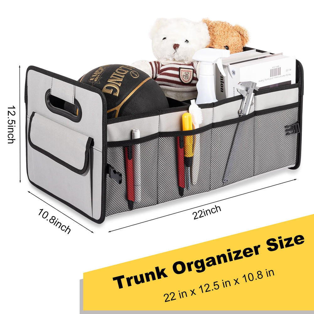 JiatuA trunk organizer with four side mesh pockets for small items