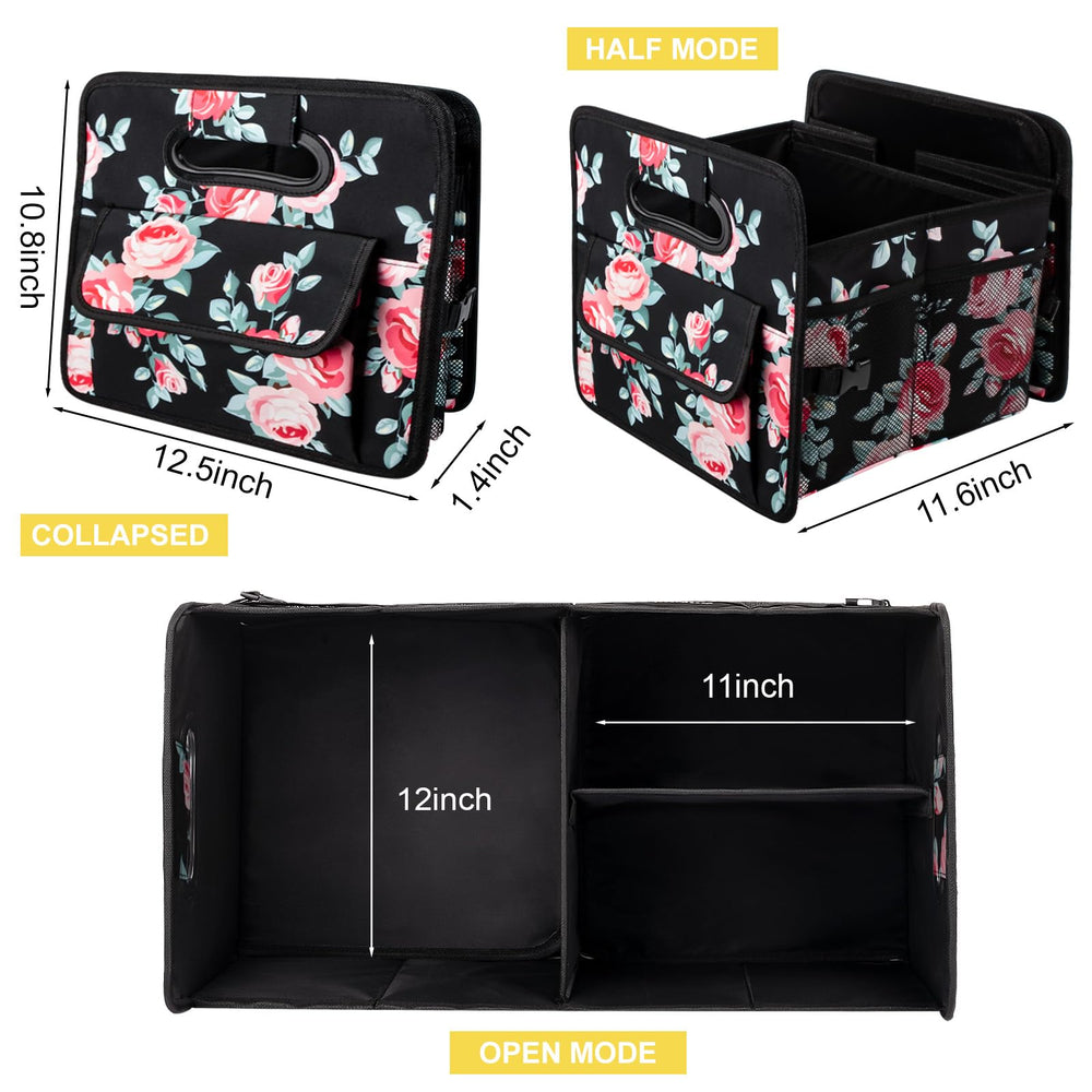 JiatuA universal-fit trunk organizer in SUV trunk