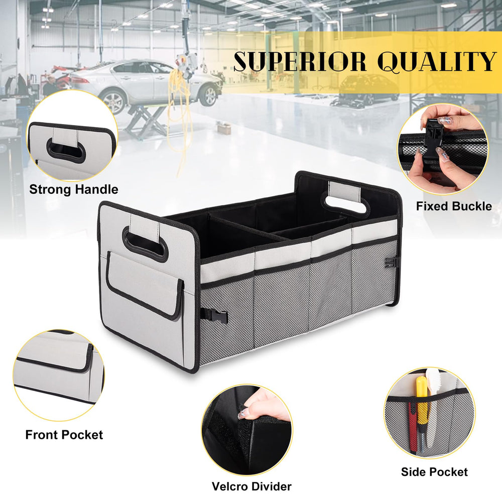 JiatuA trunk organizer using waterproof 600D Oxford fabric for easy cleaning