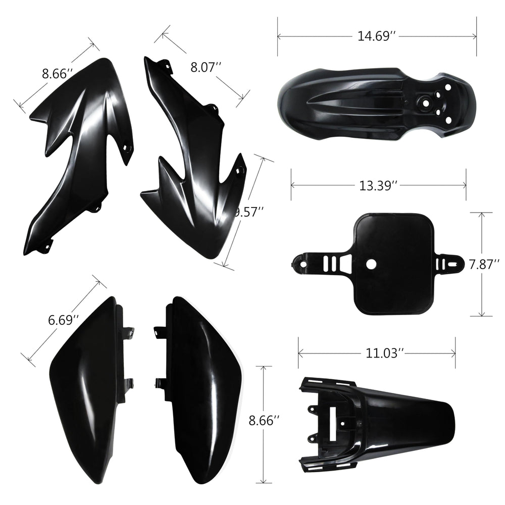 JIAXIMAN CRF50 full plastics kit for a pristine like-new appearance in black