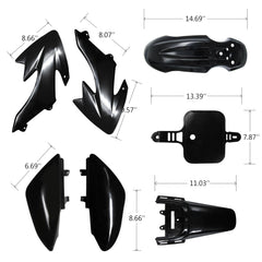 JIAXIMAN CRF50 full plastics kit for a pristine like-new appearance in black
