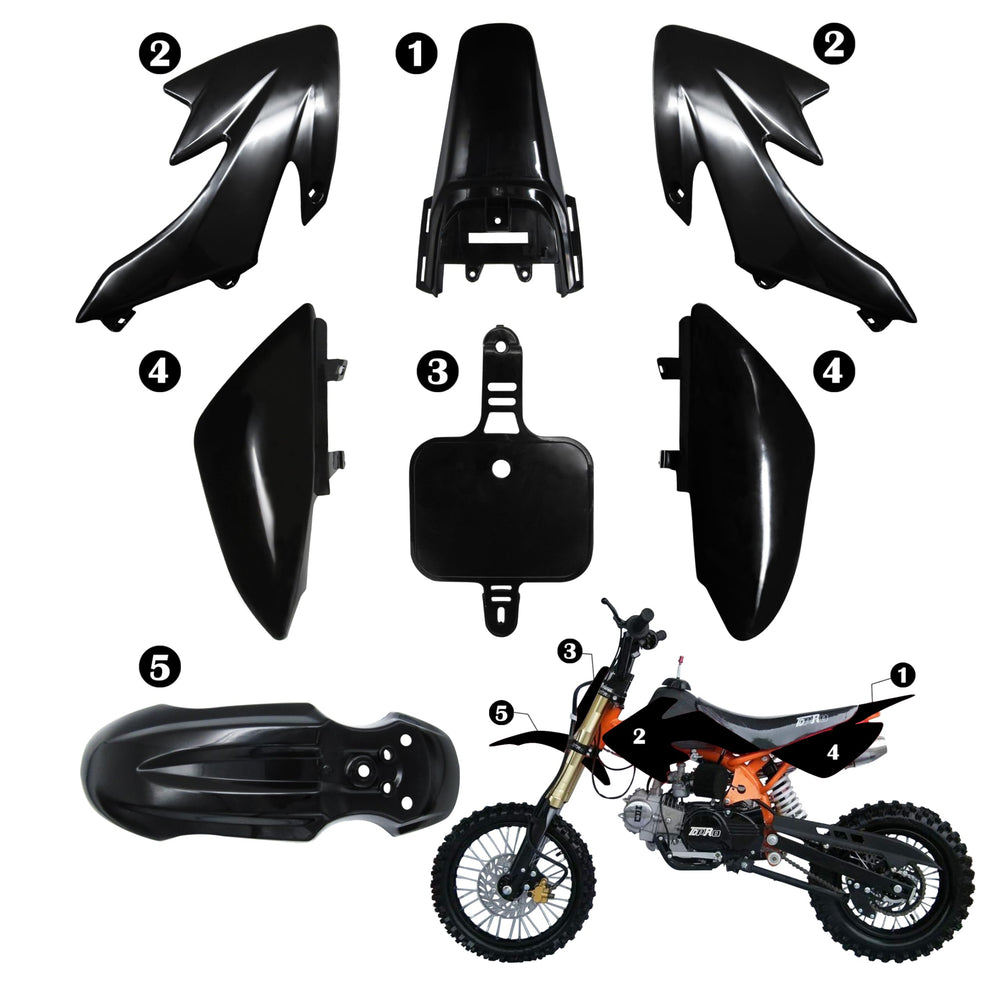JIAXIMAN CRF50 side panels for a refreshed dynamic look in black