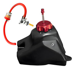 JIAXIMAN 3.5L dirt bike gas tank mounted for quick fueling on the go.