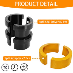 JIAYAN split-design fork seal driver 49-50mm aids quick, clean assembly.