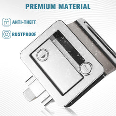 Jiimee Chrome RV door lock with four keys for shared travel access