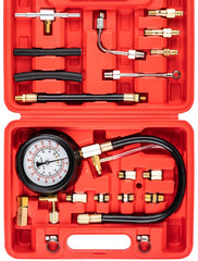 Jiimee fuel tester kit gauge reading for quick diagnostics.
