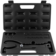 Jiimee pulley holder tool kit with 15 pieces in a sturdy case for quick setup.