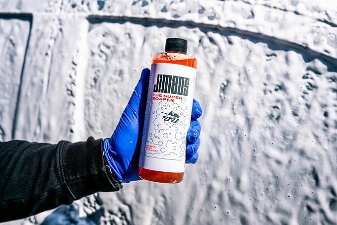 Jimbos Super Soaper ceramic-safe formula protects coatings while cleaning.