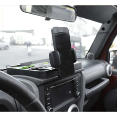 Dash tray provides quick access to essentials during drives