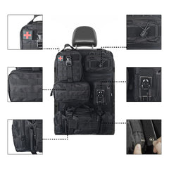 Jimikay seat back organizer installed in Jeep, keeping gear within reach.