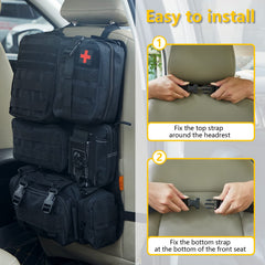Jimikay setup with first aid, maps, and phone neatly stored.
