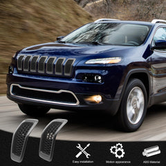 JINCHEN ABS front mesh inserts resist rain and corrosion for Jeep Cherokee