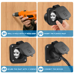 Jindouyun NEMA 5-15 compatibility powers shore connections for vehicles.