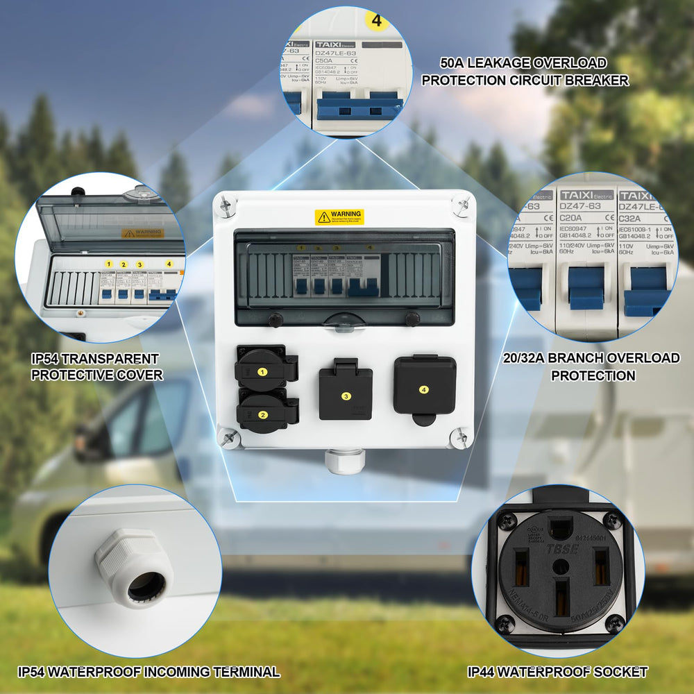 JINDOUZI outlets with NEMA 14-50R TT-30R and 5-20R ready