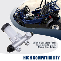 JINGKE go-kart brake cylinder, bottom view, straightforward maintenance swap.