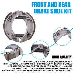 JINGKE front brake shoes with springs for CR70F XR100R — improved stopping