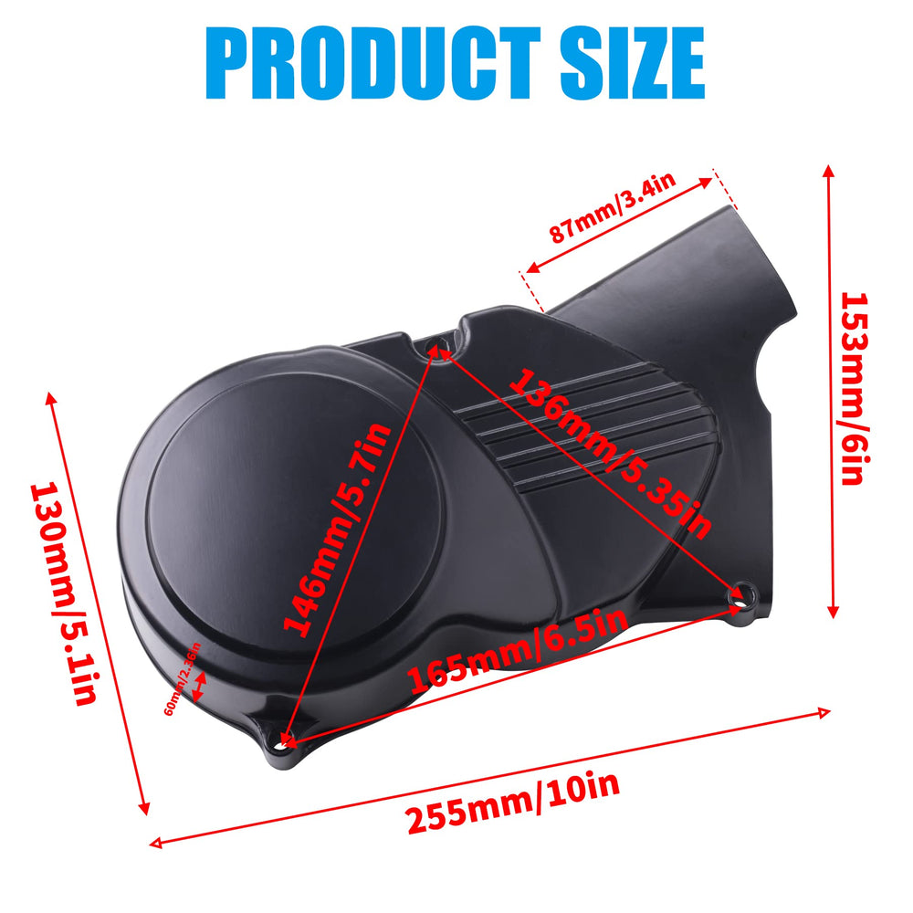 JINGKE XR50 left stator cover shields engine area on rough trails