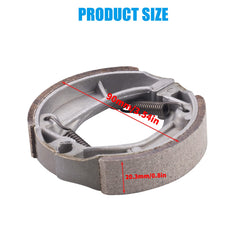 JINGKE kit components show two brake shoes and two springs for easy swap