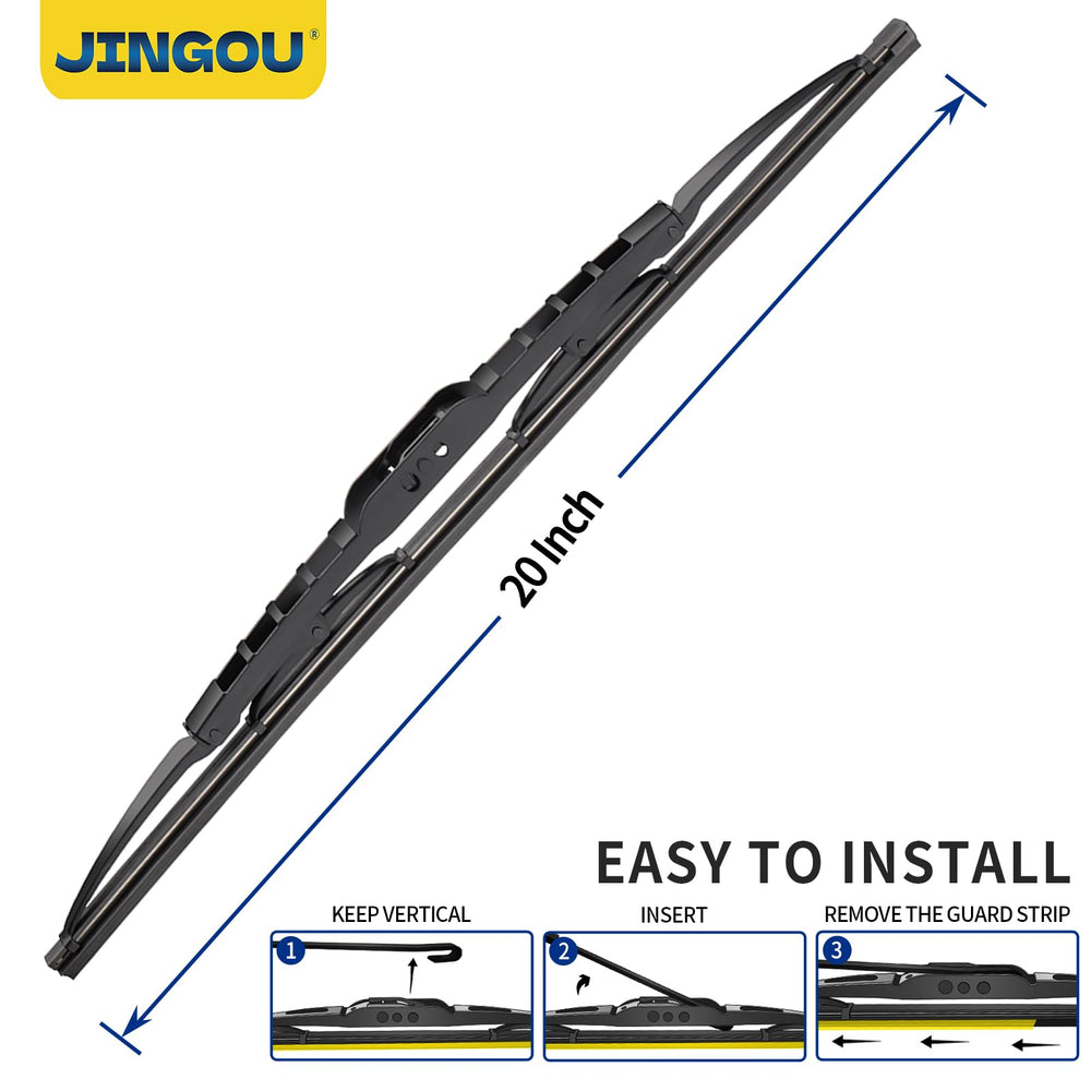 JINGOU pack of 2 wiper blades for home replacement