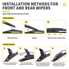 Easy push-and-pull installation demonstration for JINGOU wiper blades.