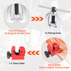 JINGTAO88 tubing cutter and 5 adapters for fast work.