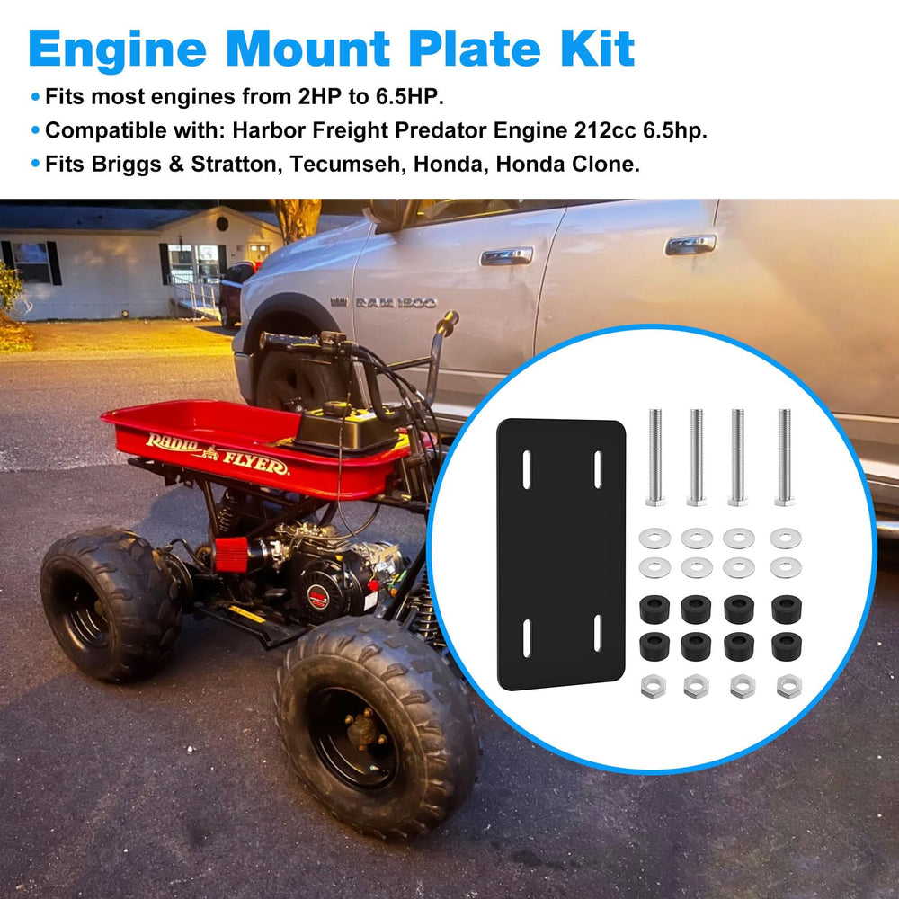 JIOTAR 212cc mounting plate kit contents for quick setup and reliable fit