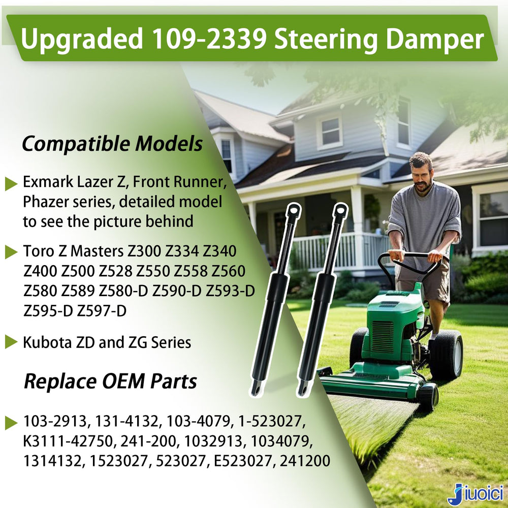 jiuoici damper 103-2913 improves steering stability on Exmark and Toro models