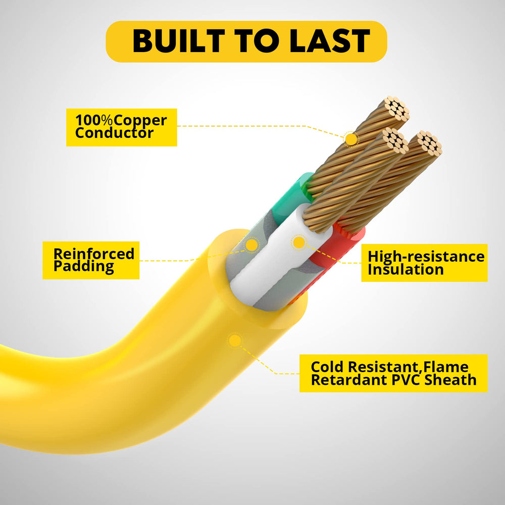 JIUWFOX UL-listed 10AWG copper cable for durable power delivery