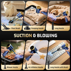 JIXINMIYUE 7-in-1 accessories enable versatile cleaning tasks.