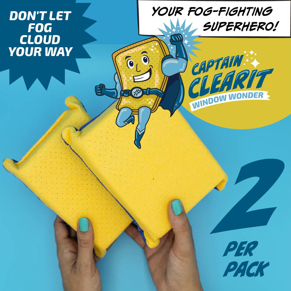 JJ KENT Captain ClearIt sponge absorbs moisture for fast drying.