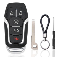 JJCHQ Ford key fob shell 5-button replacement with seamless fit and preserved signal.