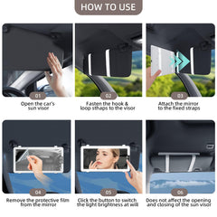 JJhxr vanity mirror memory preserves brightness and color for quick repeats.