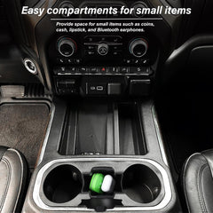 JKCOVER organized center console keeps keys, coins, and cards within reach during drives.