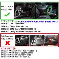 JKCOVER center console coin box for Sierra 1500 minimizes coin clutter during daily drives.